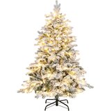 Costway Umetno božično drevo z LED-osvetlitvijo in umetnim snegom, 135 cm, (5000497710) Cene