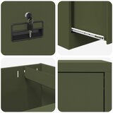 Kabinet za datoteke Maslinasto zelena 45,5 x 42 x 139 cm | shoptok.hr