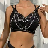 Spicy Harness Bra with Chains 81088 Black
