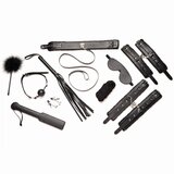 Master Series 10-dijelni komplet BDSM pribora Hook Up, crni | shoptok.hr
