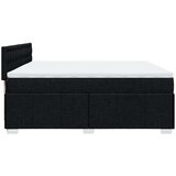 vidaXL Box spring postelja z vzmetnico črn 200x200 cm blago | Shoptok.si