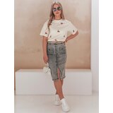 DStreet Spódnica jeansowa midi GUZIKOVA szara | Shoptok.si