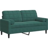  Dvosjed s ukrasnim jastucima tamnozeleni 140 cm baršunasti | shoptok.hr