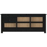 Ormarić za cipele crni 110 x 38 x 45,5 cm od masivne borovine | Eponuda.ba
