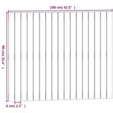  Zidno uzglavlje bijelo 108x3x90 cm od masivne borovine | shoptok.hr