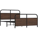  Metalni okvir kreveta bez madraca smeđa boja hrasta 140x200 cm | shoptok.hr