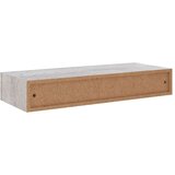 vidaXL Stenska polica s predalom betonsko siva 60x23,5x10 cm mediapan | Shoptok.si