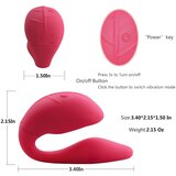Cotoxo Cupid 2 - vibrator za par na baterije i daljinsko upravljanje (crveni) | shoptok.hr