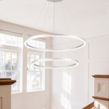  Brilagi-LED prigušiva luster na sajli PORTOFINO LED/98W/230V prečnika 80 cm srebrna + daljinski upravljač | Eponuda.com