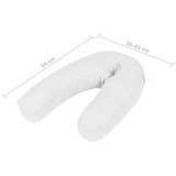  Jastuk za trudnice u obliku slova J 54 x (36 - 43) cm bijeli | shoptok.hr