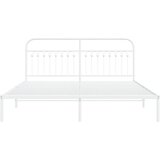  Metalni okvir za krevet s uzglavljem bijeli 183x203 cm | Eponuda.ba