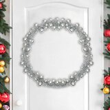  Garland od božićnih kuglica Srebrno 186 cm Polistiren | shoptok.hr