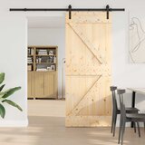  Klizna vrata NARVIK Prirodna i crna 85 x 210 cm (213,5 cm) | shoptok.hr