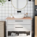 vidaXL Kupaonska radna ploča 100 x 60 x 2,5 cm masivna bukovina | shoptok.hr