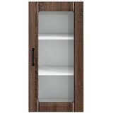  Zidni stakleni ormarić PORTO 2 pcs Smeđi hrast 40 x 31 x 80 cm | Eponuda.com