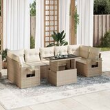 vidaXL 8-dijelni set vrtnih sofa od poliratana s jastucima bež | shoptok.hr