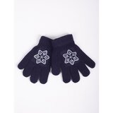 Yoclub dečije rukavice Five-Finger With Reflector RED-0237G-AA50-008 Navy Blue Cene