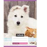 NEBULO spet zvezan črtasti zvezek za 2. razred A5 16-32 prikupni motivi - prijazne domače živali | Shoptok.si