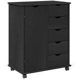  Gležnji kabinet Črna 63,5 x 39 x 79 cm Masivno borovo les, (5000232434) | Shoptok.si