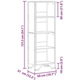  Regal za knjige crni 50x31x137,5 cm od konstruiranog drva | shoptok.hr