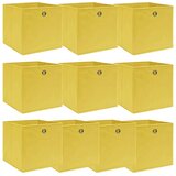 vidaXL škatle za shranjevanje 10 kosov rumene 32x32x32 cm blago | Shoptok.si