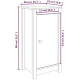  Komode 2 kom sive 40x35x80 cm od masivne borovine | shoptok.hr