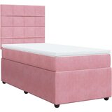 vidaXL Box spring krevet s madracem ružičasti 90x190 cm baršunasti | shoptok.hr