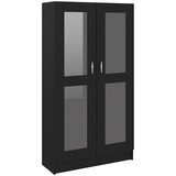  Vitrina crna 82,5 x 30,5 x 150 cm konstruirano drvo | shoptok.hr
