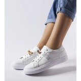 Gemre White sneakers with a gold accent Letteria | Shoptok.si