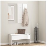  Set namještaja za hodnik sjajni bijeli od konstruiranog drva | shoptok.hr