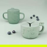 Done By Deer komplet za malico iz silikona peekaboo deer friends grey | Shoptok.si
