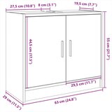 vidaXL Omarica za umivalnik črna 63x29x55 cm inženirski les | Shoptok.si