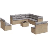  12-dijelni set vrtnih sofa od poliratana s jastucima bež | shoptok.hr