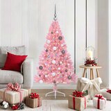 vidaXL Umjetna preddekorirana božićna jelka Roza 150 cm PVC | Shoptok.si