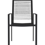  3-dijelni vrtni blagovaonski set crni Crna Dužina stola 80 cm | Shoptok.si