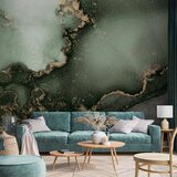  Foto tapeta - Green Watercolour - Abstraction Inspired by Marble Structure 250x175 Standard | shoptok.hr