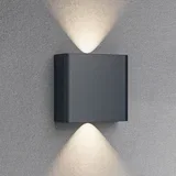 spoljna zidna led lampa 2X1W 3IN1 siva