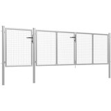  Vrtna vrata Čelik 400x75 cm Srebrna | shoptok.hr