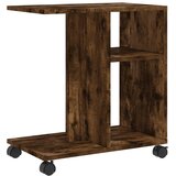  Bočni stolić s kotačima boja hrasta 50 x 30 x 55 cm drveni | shoptok.hr