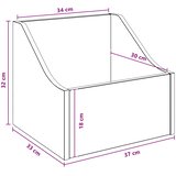  Kutija za LP ploče Siva Sonoma 37 x 33 x 32 cm | shoptok.hr