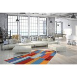Kayoom RAVNO TKANA PREPROGA Radical 200/290 cm tkano večbarvno, rdeča | Shoptok.si