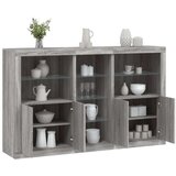  Komoda s LED svjetlima boja sivog hrasta 162x37x100 cm | shoptok.hr