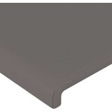 vidaXL LED posteljno vzglavje sivo 180x5x118/128 cm umetno usnje | Shoptok.si