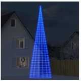 vidaXL Osvetljena novoletna jelka na drogu 3000 LED modra 80