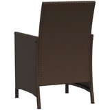 vidaXL Bistro garnitura 3-delna z blazinami rjav poli ratan | Shoptok.si