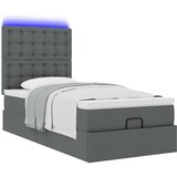 vidaXL otomanski okvir kreveta s madraca tamnosivi 100x200cm tkanine | shoptok.hr