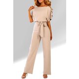 Fenzy Moderni Kombinezon Sa Širokim Dugim Hlačama I Kratkim Rukavima Nelia, Marelica Fenzy Moderni Kombinezon Sa Širokim Dugim Hlačama I Kratkim Rukavima Nelia, Marelica Slike