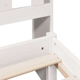 vidaXL Krevet s regalom za knjige bez madraca bijeli 90x200cm borovina | shoptok.hr