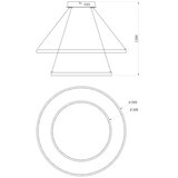 ONLI LED luster na sajli NOELIA LED/30W/230V crna | Eponuda.com