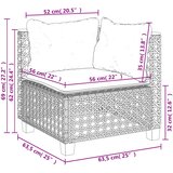  4-dijelni set vrtnih sofa s jastucima bež od poliratana | shoptok.hr